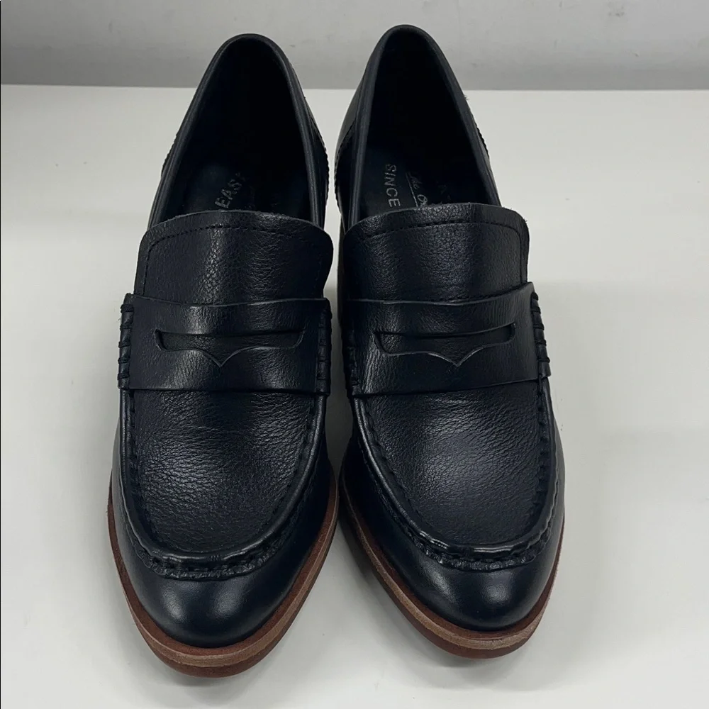New KORK-EASE Women's Modeste Heeled Leather Loafer in Black Size 8 - Picture 3 of 9